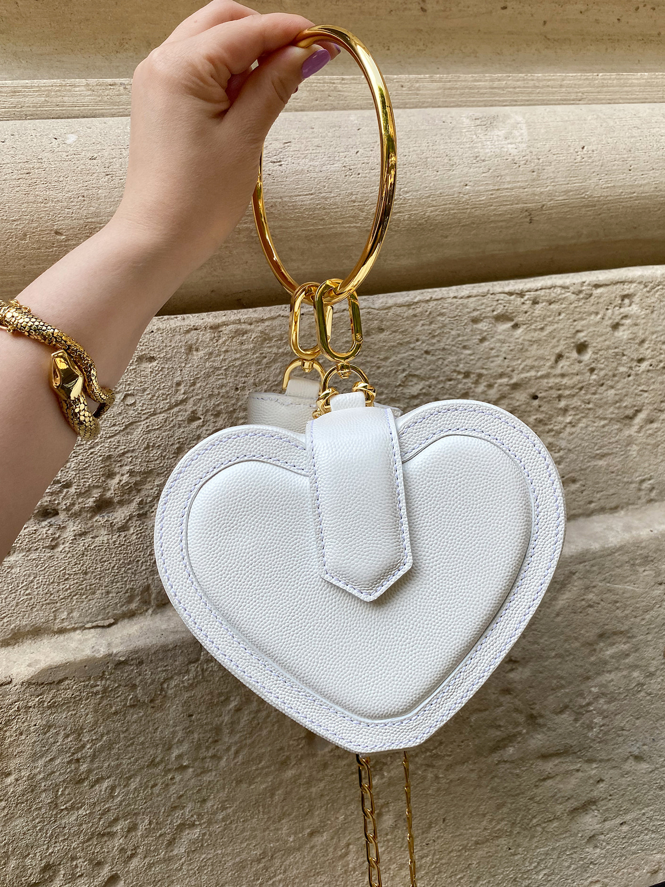 HIGH QUALITY LINE - PETIT HEART COLLECTIVE BAG - WHITE