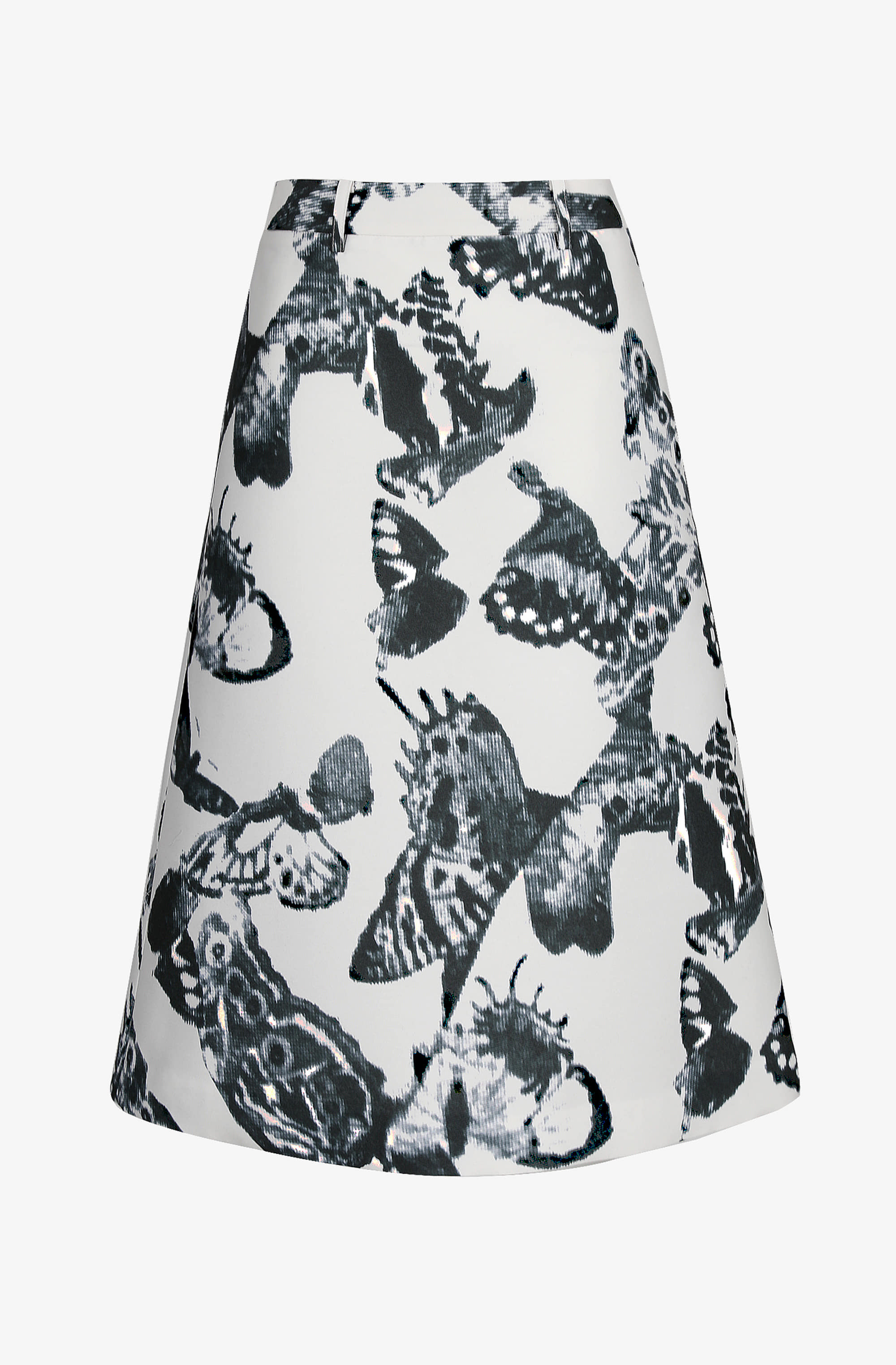 HIGH QUALITY LINE - The Classical &#039;Butterfly-Print&#039; Midi SKIRT