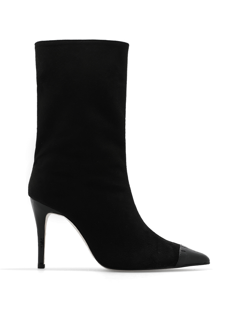 CLASSIC GRACE MID ANKLE BOOTS - BLACK SUEDE