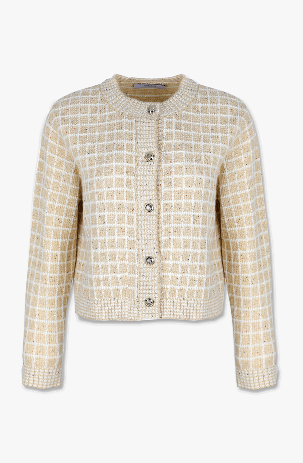 HIGH QUALITY LINE - BARRIE SEQUIN TWEED KNIT CARDIGAN (GOLD)