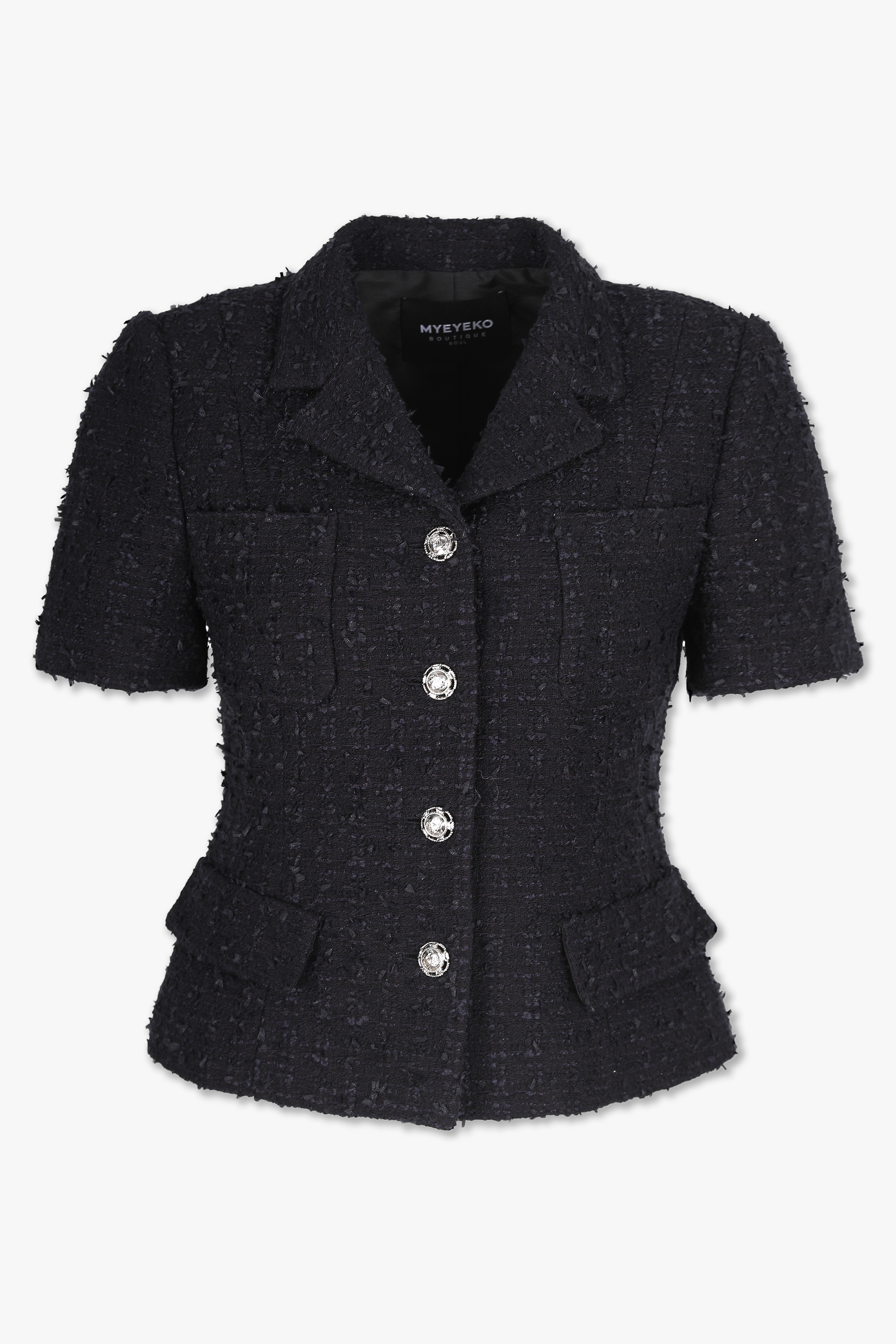 HIGH QUALITY LINE - GRACE TWEED JACKET (Fabric by, Made in JAPAN) Deep Navy