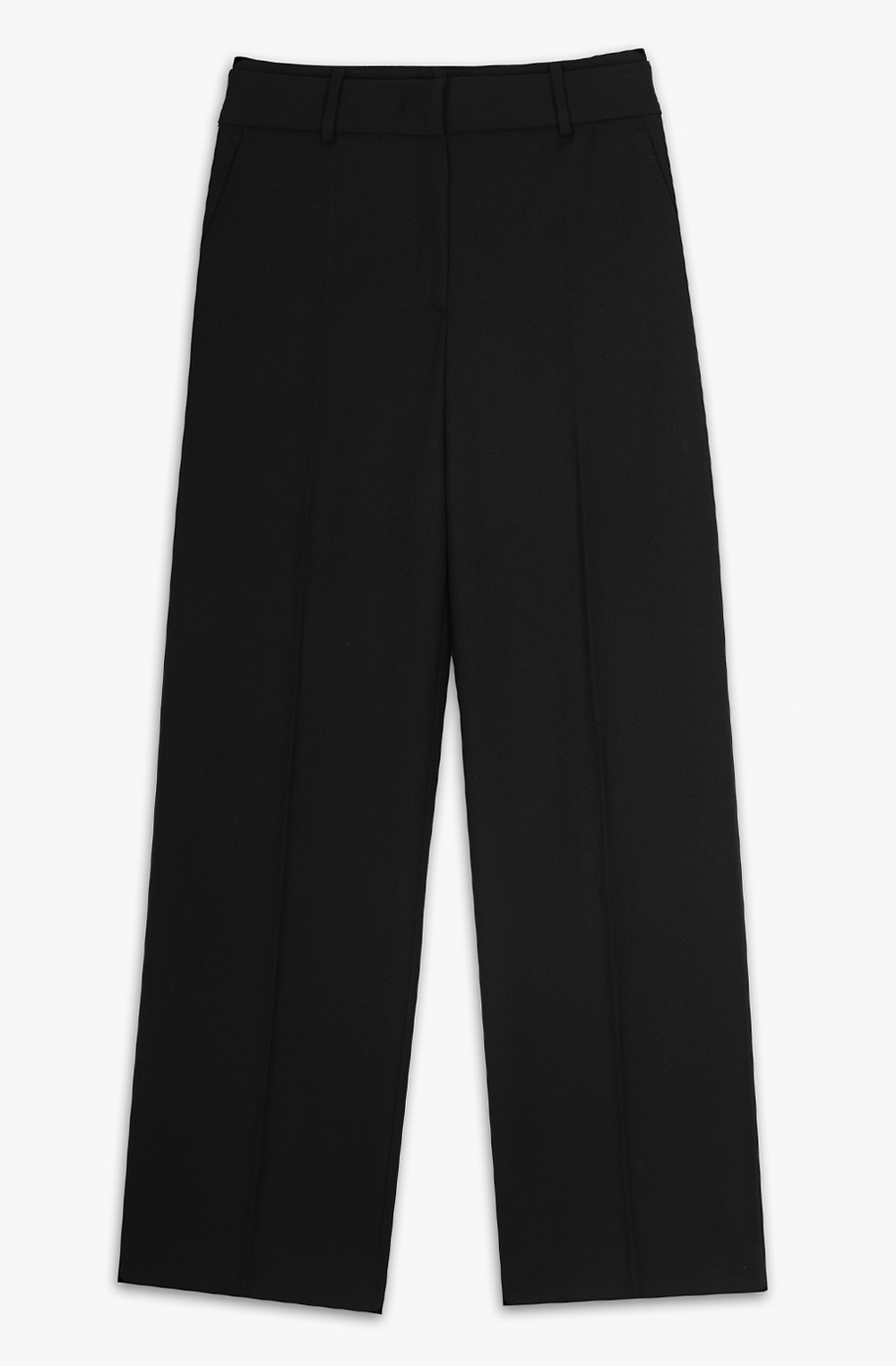 HIGH QUALITY LINE - Leaton Wool Wide-leg Trousers (BLACK)