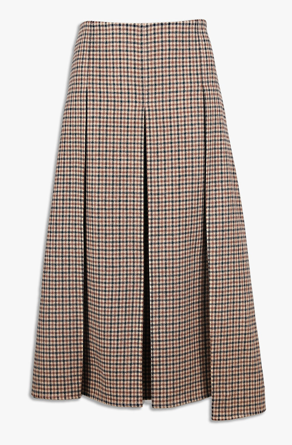 HIGH QUALITY LINE - Houndtooth-Check Flare Skirt (Fabric by, Made in JAPAN)